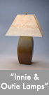 Thumbnail image of three bronze table lamps.