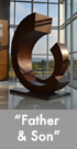 Thumbnail image of large bronze, stanless steel and glass sculpture.