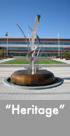 Thumbnail image of large bronze and stainless steel water feature.