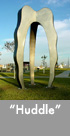 Thumbnail image of large bronze and stainless steel sculpture.