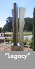 Thumbnail image of large bronze and stainless steel sculpture.