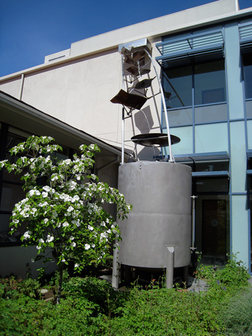Image of a rainwater collection tank for Mills College.