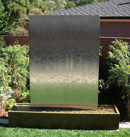Image of a stainless steel waterwall.