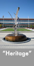 Thumbnail image of a large bronze and stainless steel water feature.