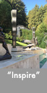 Thumbnail image of a large bronze & stainless steel water feature.